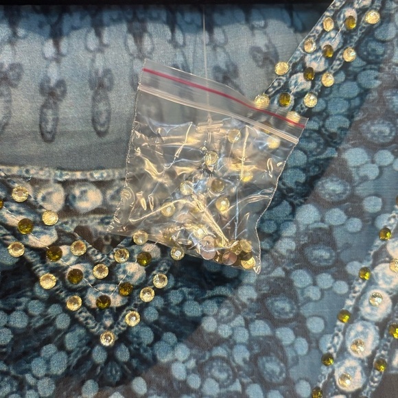 Soft Surroundings animal print chiffon kaftan dress in size medium/large - Picture 6 of 7